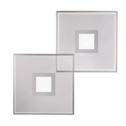 LED Deckenleuchte, stahlfarben, modernes Design, dimmbar, Fernbedienung