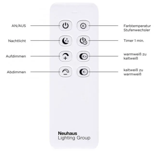 LED Deckenleuchte, stahlfarben, modernes Design, dimmbar, Fernbedienung