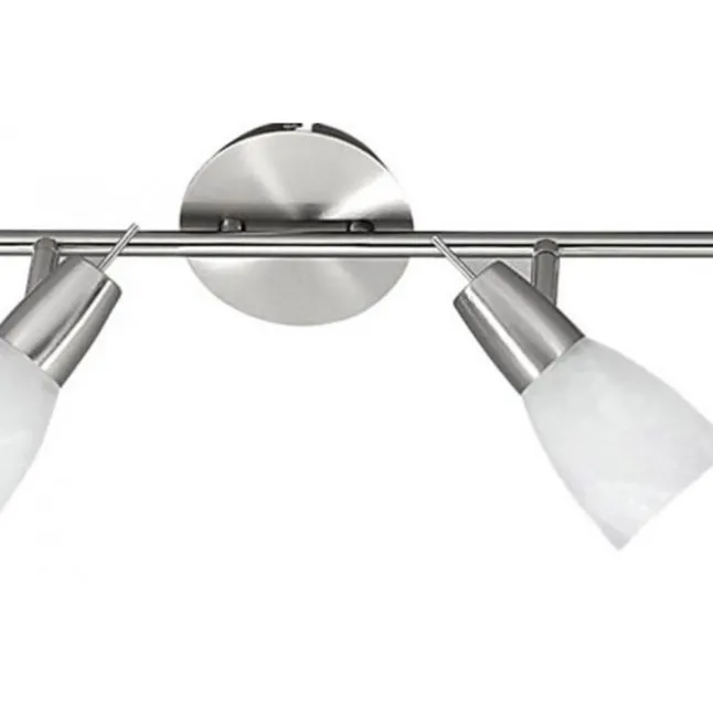 LED-Deckenleuchte, stahlfarben, warmweiße Lichtfarbe, 4 flammig, modern