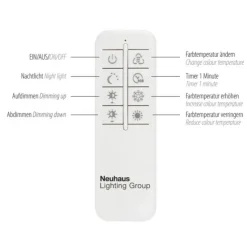 LED-Deckenleuchte, stahlfarben, Holzdekor, 72x40cm, CCT