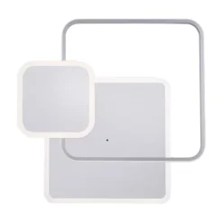 LED Deckenleuchte, stahlfarben, modern, Lichtfarbensteuerung, dimmbar