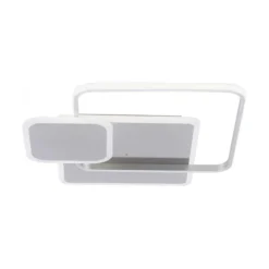 LED Deckenleuchte, stahlfarben, modern, Lichtfarbensteuerung, dimmbar