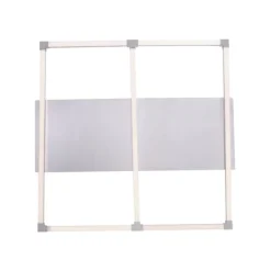 LED Deckenleuchte, stahlfarben, quadratisch, modern, 78x74cm