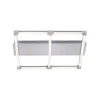 LED Deckenleuchte, stahlfarben, quadratisch, modern, 58x54cm, warmweiß