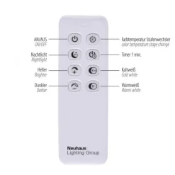 LED-Deckenleuchte, stahlfarben, modern, 2 Leuchtrahmen, CCT-Steuerung