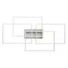 LED Deckenleuchte, stahlfarben, modern, geometrisches Design