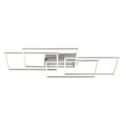 LED Deckenleuchte, stahlfarben, modern, geometrisches Design