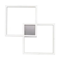 LED Deckenleuchte stahlfarben, quadratisch, Smart Home fähig, dimmbar, Fernbedienung