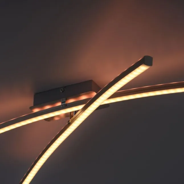 LED-Deckenleuchte, Stahl, Fernbedienung, dimmbar, RGB, CCT