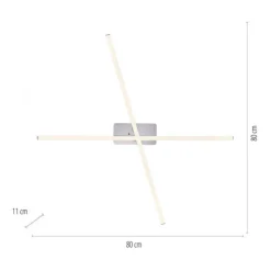 LED-Deckenleuchte, Stahl, Fernbedienung, dimmbar, RGB, CCT