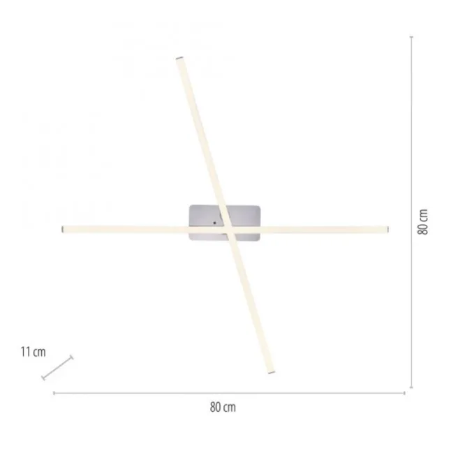 LED-Deckenleuchte, Stahl, Fernbedienung, dimmbar, RGB, CCT