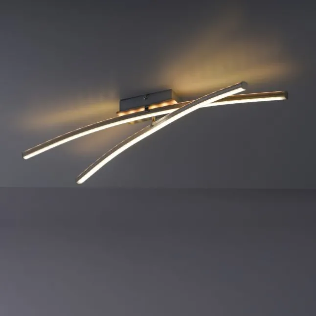LED-Deckenleuchte, Stahl, Fernbedienung, dimmbar, RGB, CCT