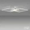 LED Deckenleuchte, stahl, flach, rechteckig, warmweiß