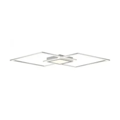 LED Deckenleuchte, stahl, flach, rechteckig, warmweiß