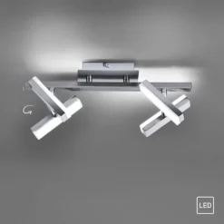 LED-Deckenleuchte, Stahl, 4-flammig, dreh und schwenkbar, modern
