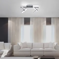 LED-Deckenleuchte, Stahl, 4-flammig, dreh und schwenkbar, modern