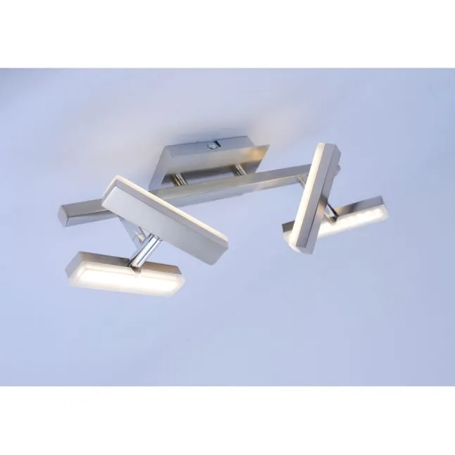 LED-Deckenleuchte, Stahl, 4-flammig, dreh und schwenkbar, modern
