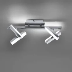LED-Deckenleuchte, Stahl, 4-flammig, dreh und schwenkbar, modern
