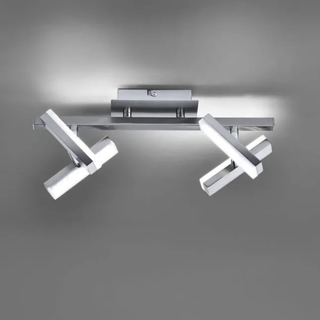 LED-Deckenleuchte, Stahl, 4-flammig, dreh und schwenkbar, modern