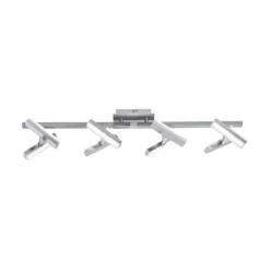 LED-Deckenleuchte, Stahl, 8flammig, drehbare Leuchtenköpfe, modernes Design