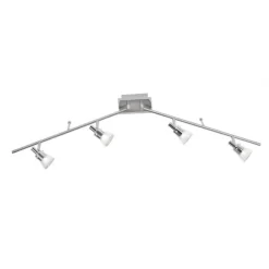 LED-Deckenleuchte, Stahl, 4flammig, dreh und schwenkbar, blendfreies Licht