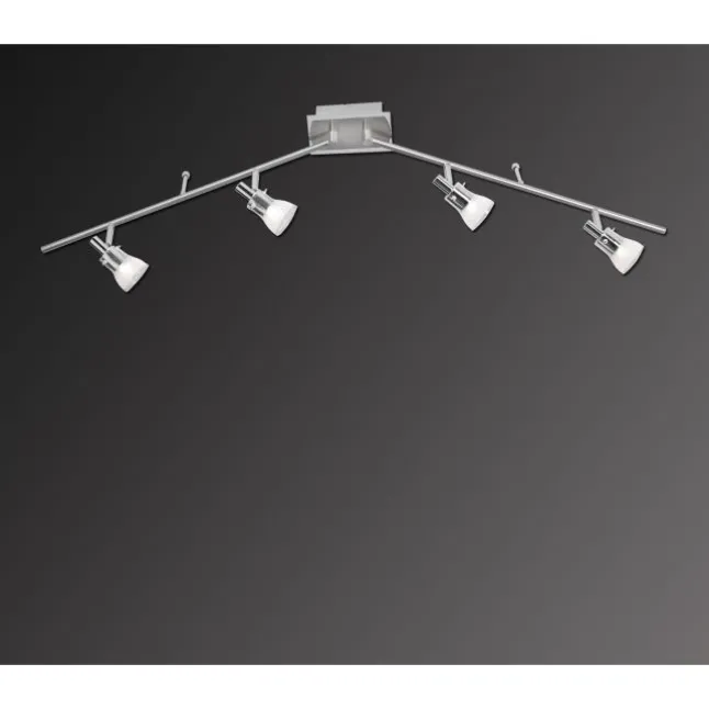 LED-Deckenleuchte, Stahl, 4flammig, dreh und schwenkbar, blendfreies Licht