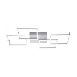 LED-Deckenleuchte, Stahl, geometrischer Form, warmweiß, dimmbar