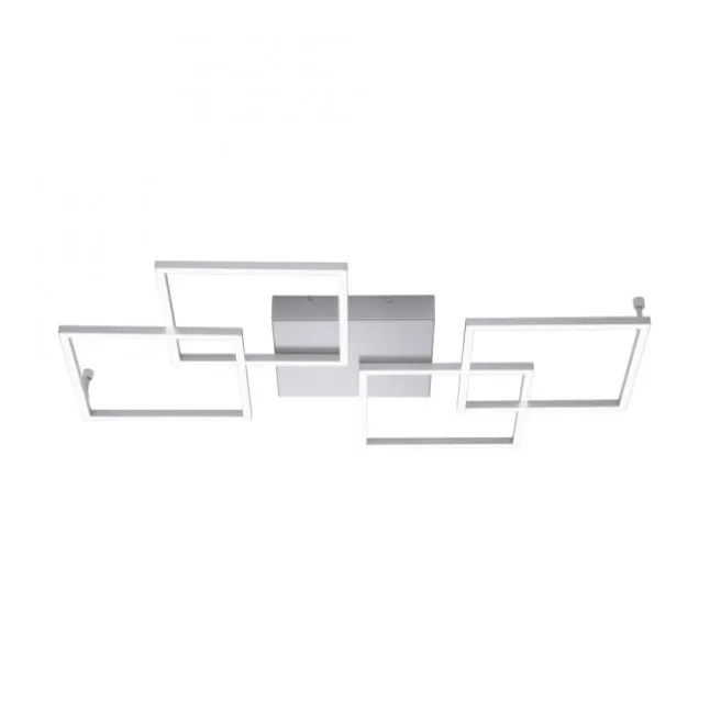 LED-Deckenleuchte, Stahl, geometrischer Form, warmweiß, dimmbar