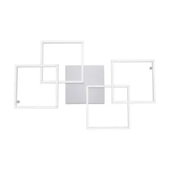 LED-Deckenleuchte, Stahl, geometrischer Form, warmweiß, dimmbar