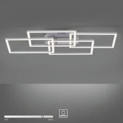 LED Deckenleuchte, stahl, modernes Design, inkl. Memory Funktion, dimmbar