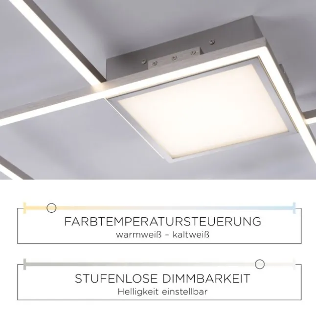 LED Deckenleuchte, stahl, modern, CCT Farbmanagement