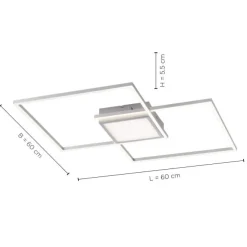 LED Deckenleuchte, stahl, modern, CCT Farbmanagement