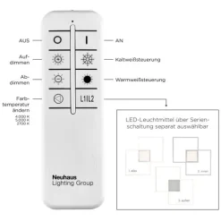 LED Deckenleuchte, stahl, modern, CCT Farbmanagement