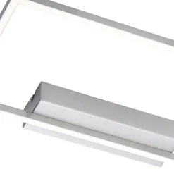 LED-Deckenleuchte, Stahl, quadratisch 45x45cm, dimmbar, flach, filigran