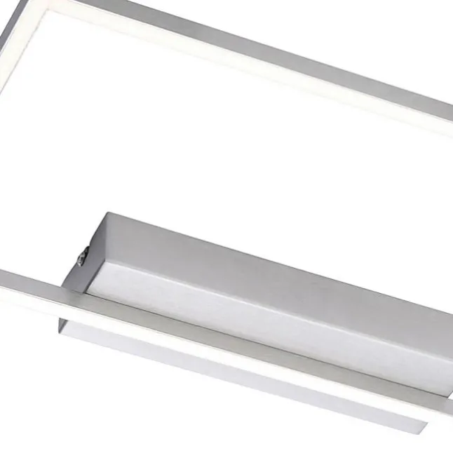 LED-Deckenleuchte, Stahl, quadratisch 45x45cm, dimmbar, flach, filigran