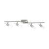LED-Deckenleuchte, stahl, 4 verstellbare Leuchtköpfe, warmweiß, blendfrei
