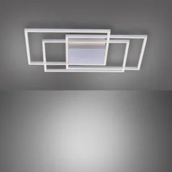 LED-Deckenleuchte, stahl, warmweiße Lichtfarbe, inkl. Dimmfunktion, modern
