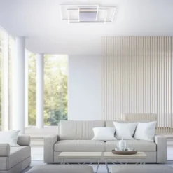 LED-Deckenleuchte, stahl, warmweiße Lichtfarbe, inkl. Dimmfunktion, modern