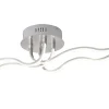 LED-Deckenleuchte, stahl, Wellenform, warmweiße Lichtfarbe, energiesparend