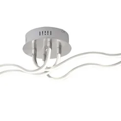 LED-Deckenleuchte, stahl, Wellenform, warmweiße Lichtfarbe, energiesparend