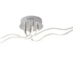 LED-Deckenleuchte, stahl, Wellenform, warmweiße Lichtfarbe, energiesparend