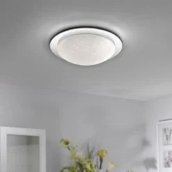 LED-Deckenleuchte, Sternenhimmeloptik, Lichtfarbsteuerung, dimmbar, modern
