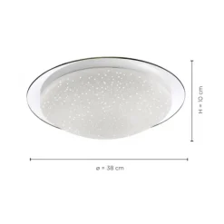 LED-Deckenleuchte, Sternenhimmeloptik, Lichtfarbsteuerung, dimmbar, modern