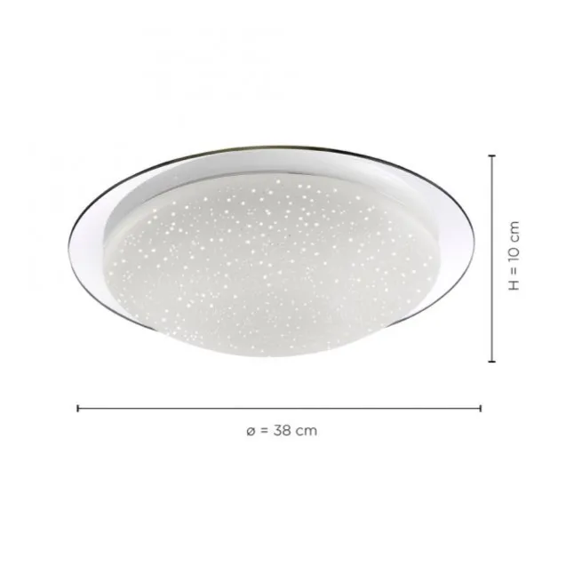 LED-Deckenleuchte, Sternenhimmeloptik, Lichtfarbsteuerung, dimmbar, modern