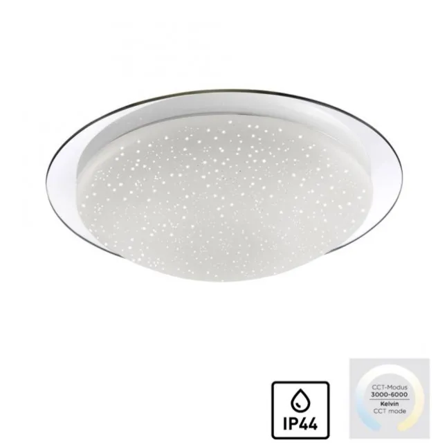 LED-Deckenleuchte, Sternenhimmeloptik, Lichtfarbsteuerung, dimmbar, modern