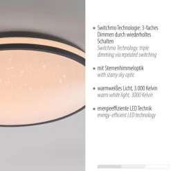 LED Deckenleuchte Sternenhimmel schwarz dimmbar Switchmo Technologie