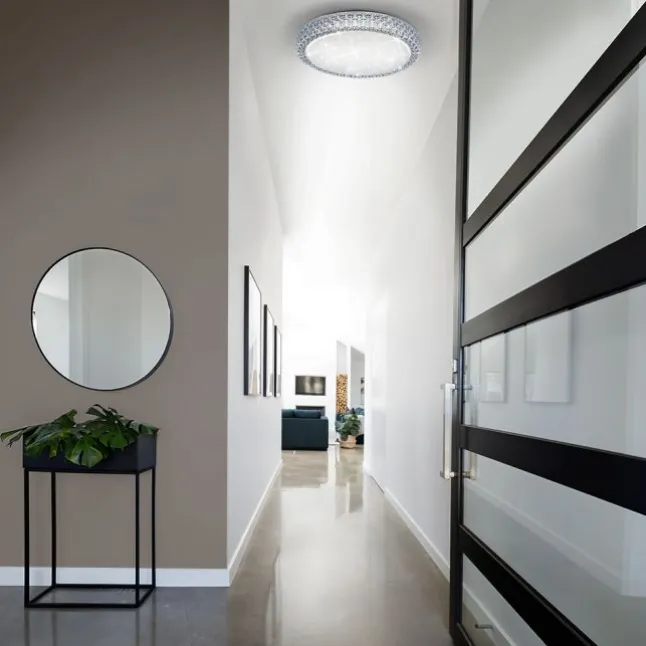 LED-Deckenleuchte, Sternenhimmel, Lichtfarbsteuerung, Ø 40cm, modern