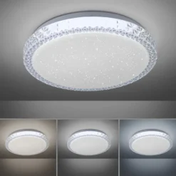 LED-Deckenleuchte, Sternenhimmeloptik, Lichtfarbsteuerung, Memory Funktion