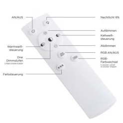 LED Deckenleuchte TOLAGO, weiss, mit Tunneleffekt und Kristall