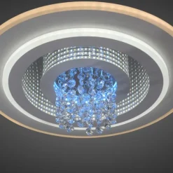 LED Deckenleuchte TOLAGO, weiss, mit Tunneleffekt und Kristall